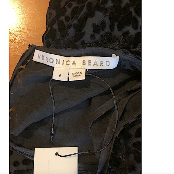 veronica beard LALA BURNOUT VELVET DRESS - Picture 14 of 14